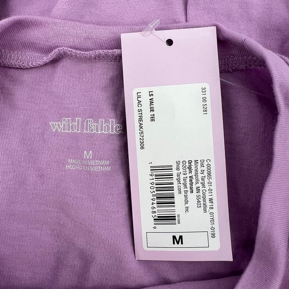 NWT Wild Fable Purple Crop Long Sleeve T-Shirt Size M Women’s - Picture 2 of 7